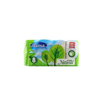 GAMA NATURAL AROMA ΧΑΡΤΙ ΥΓΕΙΑΣ 3ΦΥΛΛΟ (8 ΡΟΛΛΑ) (ΒΙΟΔΙΑΣΠΩΜΕΝΟ)