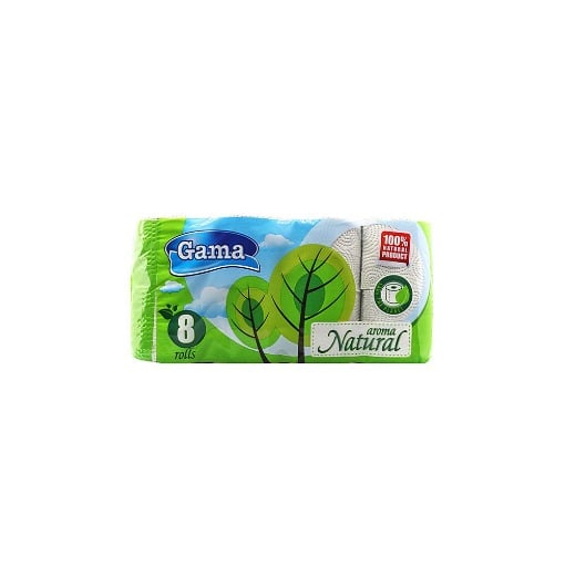 GAMA NATURAL AROMA ΧΑΡΤΙ ΥΓΕΙΑΣ 3ΦΥΛΛΟ (8 ΡΟΛΛΑ) (ΒΙΟΔΙΑΣΠΩΜΕΝΟ)