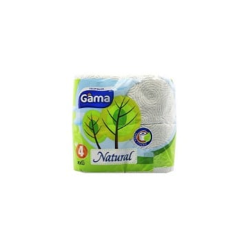 GAMA NATURAL ΧΑΡΤΙ ΥΓΕΙΑΣ 3ΦΥΛΛΟ (4 ΡΟΛΛΑ) (ΒΙΟΔΙΑΣΠΩΜΕΝΟ)