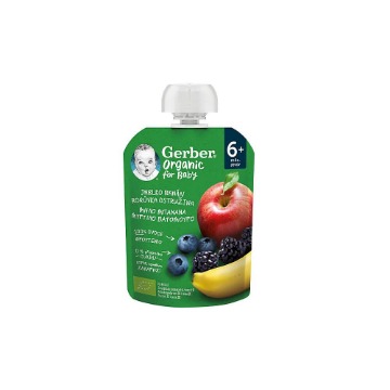 GERBER ΦΡΟΥΤΟΠΟΥΡΕΣ 90gr. - (ΜΥΡΤΙΛΟ, ΒΑΤΟΜΟΥΡΟ, ΜΗΛΟ & ΜΠΑΝΑΝΑ)