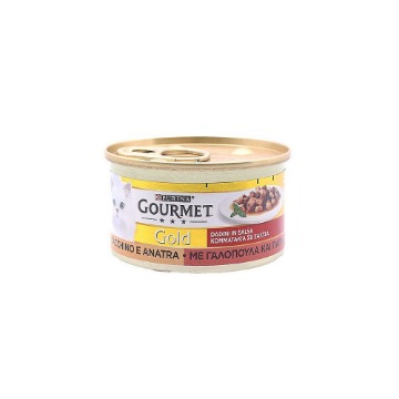 GOURMET GOLD ΓΑΤΟΤΡΟΦΗ 85gr - (ΓΑΛΟΠΟΥΛΑ-ΠΑΠΙΑ) (ΣΕ ΣΑΛΤΣΑ)