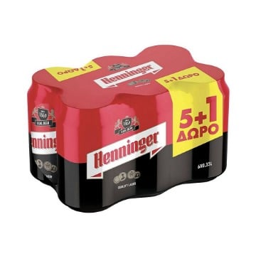HENNINGER ΜΠΥΡΑ ΚΟΥΤΙ 330ml 5+1 ΔΩΡΟ Σ4 