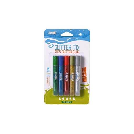 JUNIOR ΚΟΛΛΑ GLITTER 10,5ml (5 ΧΡΩΜΑΤΑ)