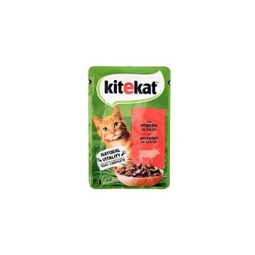 KITEKAT ΓΑΤΟΤΡΟΦΗ 85gr. - (ΜΟΣΧΑΡΙ ΜΕ ΣΑΛΤΣΑ)