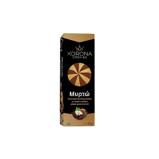 KORONA ΜΠΙΣΚΟΤΑ ΜΥΡΤΩ 115gr. - (ΜΕ ΓΕΜΙΣΗ ΚΡΕΜΑΣ KAKAO ΦΟΥΝΤΟΥΚΙΟΥ)