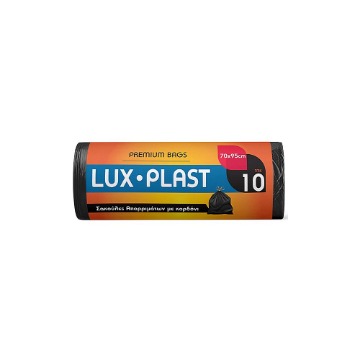 LUX-PLAST ΣΑΚΟΥΛΑ ΑΠΟΡΡΙΜΑΤΩΝ ΡΟΛΟ ΜΕ ΚΟΡΔΟΝΙ (10τεμ.) - (70x95cm)