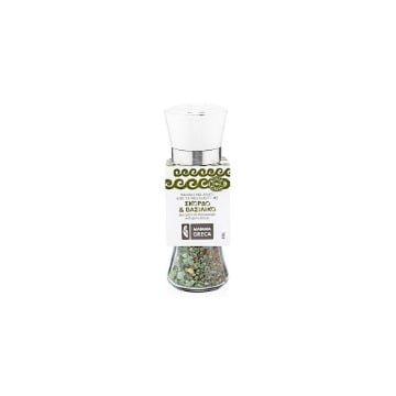 MAMMA GRECA ΑΛΑΤΙ ΜΕΣΟΛΟΓΓΙΟΥ ΜΕ ΣΚΟΡΔΟ & ΒΑΣΙΛΙΚΟ 200gr. - (ΒΑΖΟ ΜΕ ΜΥΛΟ)