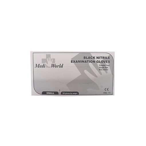 MEDI-WORLD ΓΑΝΤΙΑ ΝΙΤΡΙΛΙΟΥ ΜΑΥΡΑ (100τεμ) - (SMALL)