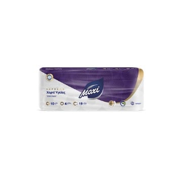 MAXI DECO ΧΑΡΤΙ ΥΓΕΙΑΣ 4φυλλο 120gr. - (10 ΡΟΛΑ)
