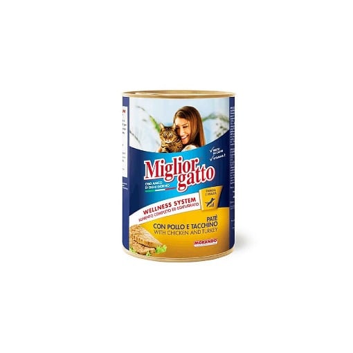 MIGLIOR ΓΑΤΟΤΡΟΦΗ ΚΟΝΣΕΡΒΑ 405gr - (ΚΟΤΟΠΟΥΛΟ-ΓΑΛΟΠΟΥΛΑ)
