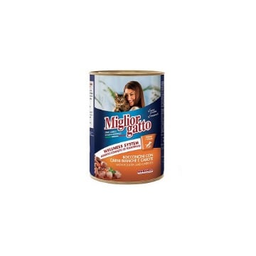MIGLIOR ΓΑΤΟΤΡΟΦΗ ΚΟΝΣΕΡΒΑ 405gr - (ΠΟΥΛΕΡΙΚΑ-ΚΑΡΟΤΑ)