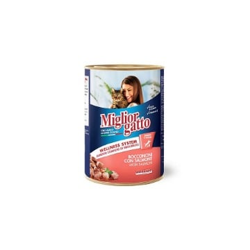 MIGLIOR ΓΑΤΟΤΡΟΦΗ ΚΟΝΣΕΡΒΑ 405gr - (ΣΟΛΟΜΟ)