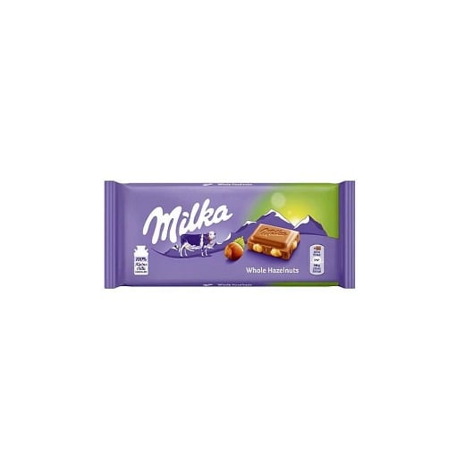 MILKA ΣΟΚΟΛΑΤΑ 95gr - (WHOLE HAZELNUTS)