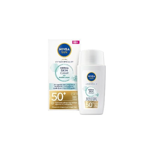 NIVEA SUN ΠΡΟΣΩΠΟΥ 40ml - (DERMA SKIN CLEAR) (SPF 50+)