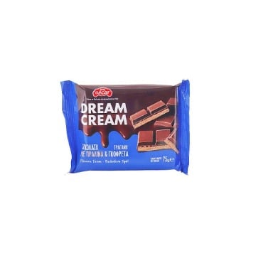 OSCAR DREAM CREAM ΣΟΚΟΛΑΤΑ 75gr. - (ΠΡΑΛΙΝΑ ΚΑΙ ΤΡΑΓΑΝΗ ΓΚΟΦΡΕΤΑ)