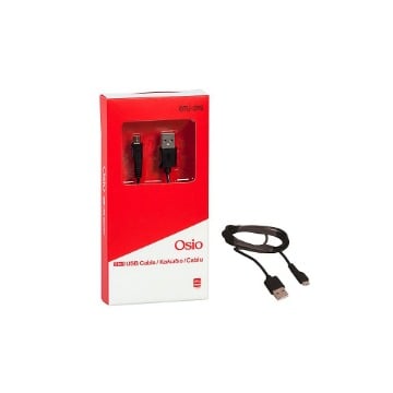 OSIO ΚΑΛΩΔΙΟ ΦΟΡΤΙΣΗΣ ΚΑΙ ΣΥΓΧΡΟΝΙΣΜΟΥ MICRO ΑΠΟ USB ΣΕ USB (1,2m) - (ΜΑΥΡΟ) (OTU395B)