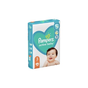 PAMPERS ACTIVE BABY No 3 (82τεμ.) (6-10kg) + PANTS No 3 (76τεμ.) (6-11kg)