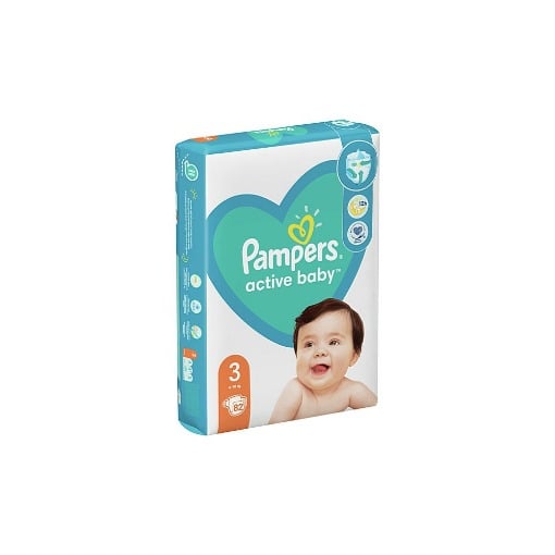 PAMPERS ACTIVE BABY No 3 (82τεμ.) (6-10kg) + PANTS No 3 (76τεμ.) (6-11kg)
