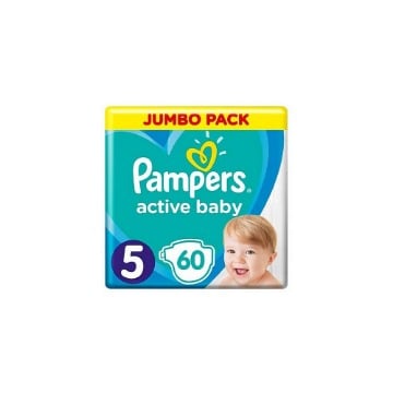 PAMPERS ACTIVE BABY No 5 (60τεμ.) - (11-16kg)
