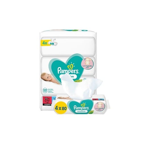 PAMPERS ΜΩΡΟΜΑΝΤΗΛΑ XXL 4x80τεμ. - (SENSITIVE)