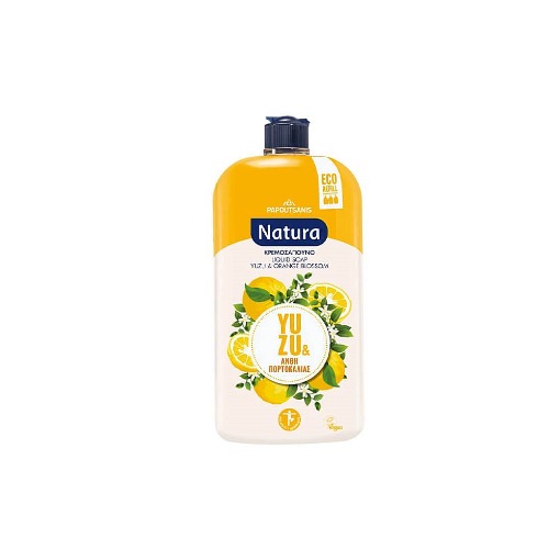PAPOUTSANIS NATURA ΚΡΕΜ/ΝΟ ΑΝΤ/ΚΟ 900ml - (YUZU & ΑΝΘΗ ΠΟΡΤΟΚΑΛΙΑΣ)