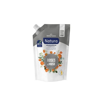 PAPOUTSANIS NATURA ΚΡΕΜΟΣΑΠΟΥΝΟ ΑΝΤΑΛΛΑΚΤΙΚΟ 500ml - (ROSES & MUSK) (ΣΑΚΟΥΛΑ)