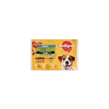 PEDIGREE ΣΚΥΛΟΤΡΟΦΗ ΦΑΚΕΛΑΚΙ 4x100gr. - (ΓΑΛΟΠΟΥΛΑ & ΑΡΝΙ & ΜΟΣΧΑΡΙ & ΚΑΡΟΤΟ)