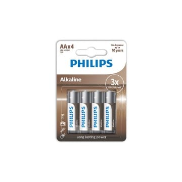 PHILIPS ΜΠΑΤΑΡΙΑ ΑΛΚΑΛΙΚΗ AA 4τεμ. - (ΜΕ ΦΟΡΟ 0,08€)