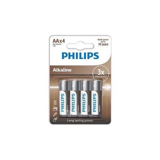 PHILIPS ΜΠΑΤΑΡΙΑ ΑΛΚΑΛΙΚΗ AA 4τεμ. - (ΜΕ ΦΟΡΟ 0,08€)