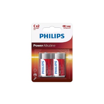 PHILIPS ΜΠΑΤΑΡΙΑ ΑΛΚΑΛΙΚΗ C 2τεμ. - (ΜΕ ΦΟΡΟ 0,08€)
