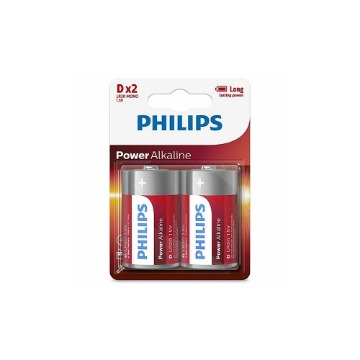 PHILIPS ΜΠΑΤΑΡΙΑ ΑΛΚΑΛΙΚΗ D 2τεμ. - (ΜΕ ΦΟΡΟ 0,08€)