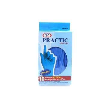 PRACTIC ΓΑΝΤΙΑ ΝΙΤΡΙΛΙΟΥ - (10τεμ.) (MEDIUM) (ΜΠΛΕ)
