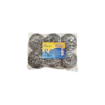 PRACTIC ΣΥΡΜΑΤΙΝΟ ΣΦΟΥΓΓΑΡΑΚΙ inox 60gr. - (6τεμ.)