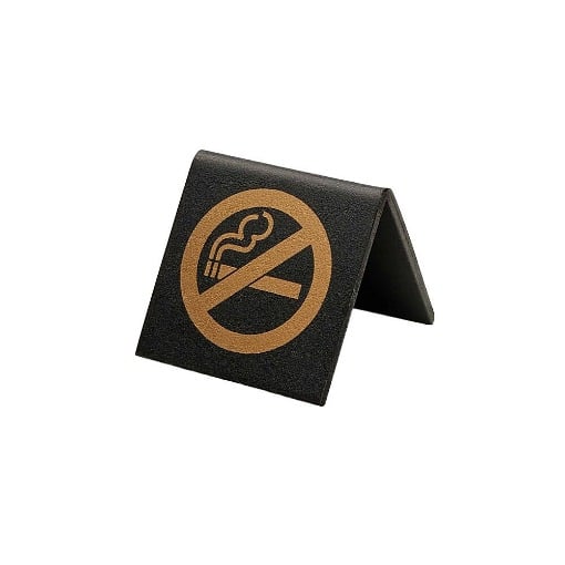 PVC NO SMOKING ΜΑΥΡΟ ΜΕ ΧΡΥΣΑ ΓΡΑΜΜΑΤΑ 5Χ5