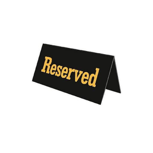 PVC RESERVED ΜΑΥΡΟ ΜΕ ΧΡΥΣΑ ΓΡΑΜΜΑΤΑ 10Χ5