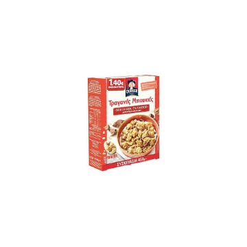 QUAKER ΤΡΑΓΑΝΕΣ ΜΠΟΥΚΙΕΣ 450gr. - (ΣΟΚΟΛΑΤΑ ΓΑΛΑΚΤΟΣ) (-1.40€)