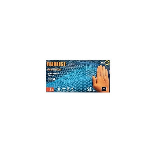 ROBUST ΓΑΝΤΙΑ ΝΙΤΡΙΛΙΟΥ ΠΟΡΤΟΚΑΛΙ (90τεμ.) - (XL)(ΧΩΡΙΣ ΠΟΥΔΡΑ)