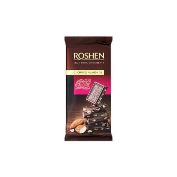 ROSHEN ΣΟΚΟΛΑΤΑ ΥΓΕΙΑΣ 85gr. - (ΚΟΜΜΑΤΙΑΣΜΕΝΑ ΑΜΥΓΔΑΛΑ)