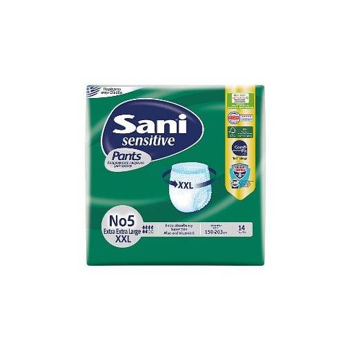 SANI PANTS No 5 (14τεμ.) ΕΛΑΣΤΙΚΗ ΠΑΝΑ ΑΚΡΑΤΙΑΣ - (XXL)