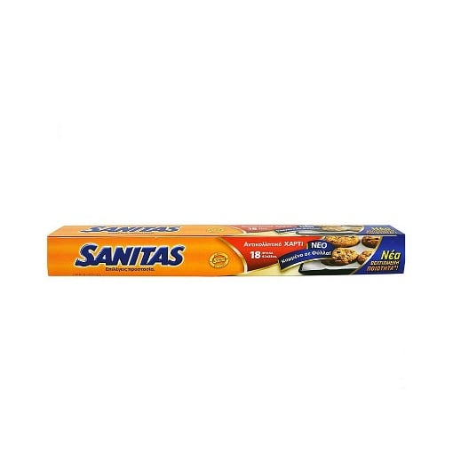 SANITAS BAKE ΑΝΤΙΚΟΛΛΗΤΙΚΟ ΧΑΡΤΙ 18 φύλλα - (ΝΕΟ)