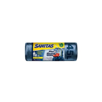 SANITAS ΣΑΚΟΥΛΑ ΑΠΟΡ/ΤΩΝ ΚΟΡΔΟΝΙ (52x75cm)(45lt)(10τεμ.) - (FLEX AND STRONG)