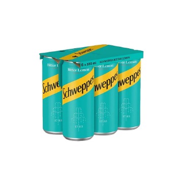SCHWEPPES BITTER LEMON 330ml (6τεμ)
