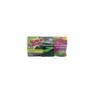 SCOTCH BRITE ΣΦΟΥΓΓΑΡΑΚΙΑ (2+1 τεμ) FIBRAVERDE