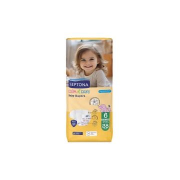 SEPTONA CALM N CARE BABY DIAPERS EXTRA LARGE No 6 (38τεμ.) - (13-20kg)