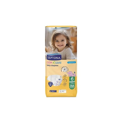 SEPTONA CALM N CARE BABY DIAPERS EXTRA LARGE No 6 (38τεμ.) - (13-20kg)