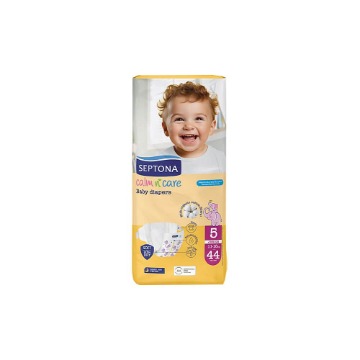 SEPTONA CALM N CARE BABY DIAPERS JUNIOR No 5 (44τεμ.) - (11-16kg)