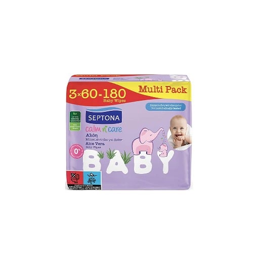 SEPTONA ΜΩΡΟΜΑΝΤΗΛΑ CALM N CARE (3x60τεμ.) - (ΑΛΟΗ)