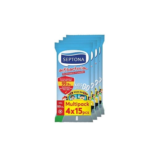 SEPTONA ΥΓΡΑ ΜΑΝΤΗΛΑΚΙΑ (4x15τεμ.) - (KIDS)