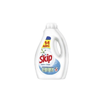SKIP ΥΓΡΟ  28μεζ. (1,40 lit) - (1+1ΔΩΡΟ) (ACTIVE CLEAN)