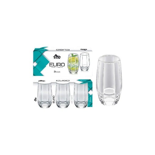 TNS EURO ΠΟΤΗΡΙ ΓΥΑΛΙΝΟ ΝΕΡΟΥ (3τεμ.) 280ml
